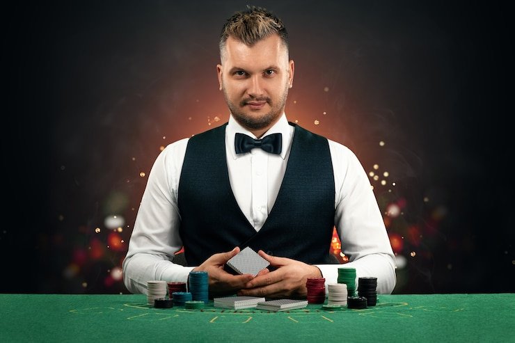 Antarmuka meja roulette langsung dengan statistik permainan